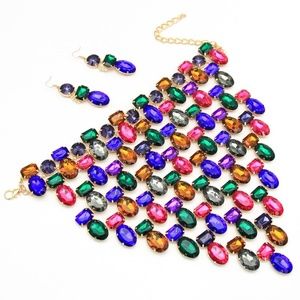 Jewelry - Gemstone Bandana Style Necklace Jewelry - Gemstone Bandana Style Necklace